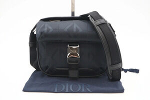 Dior CD diamond shoulder bag Navy Blue canvas